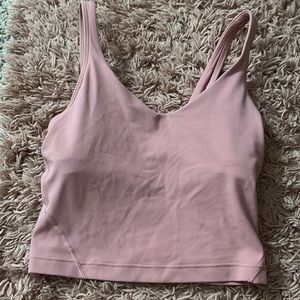 Lululemon pink aligned tank size 0